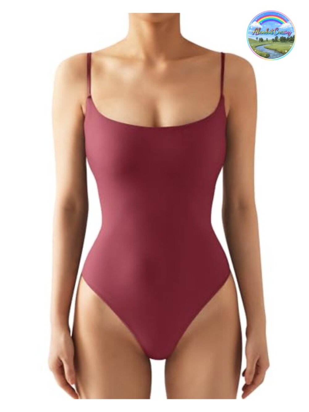 Square Neck Backless Thong Bodysuit Sleeveless Cami Top
